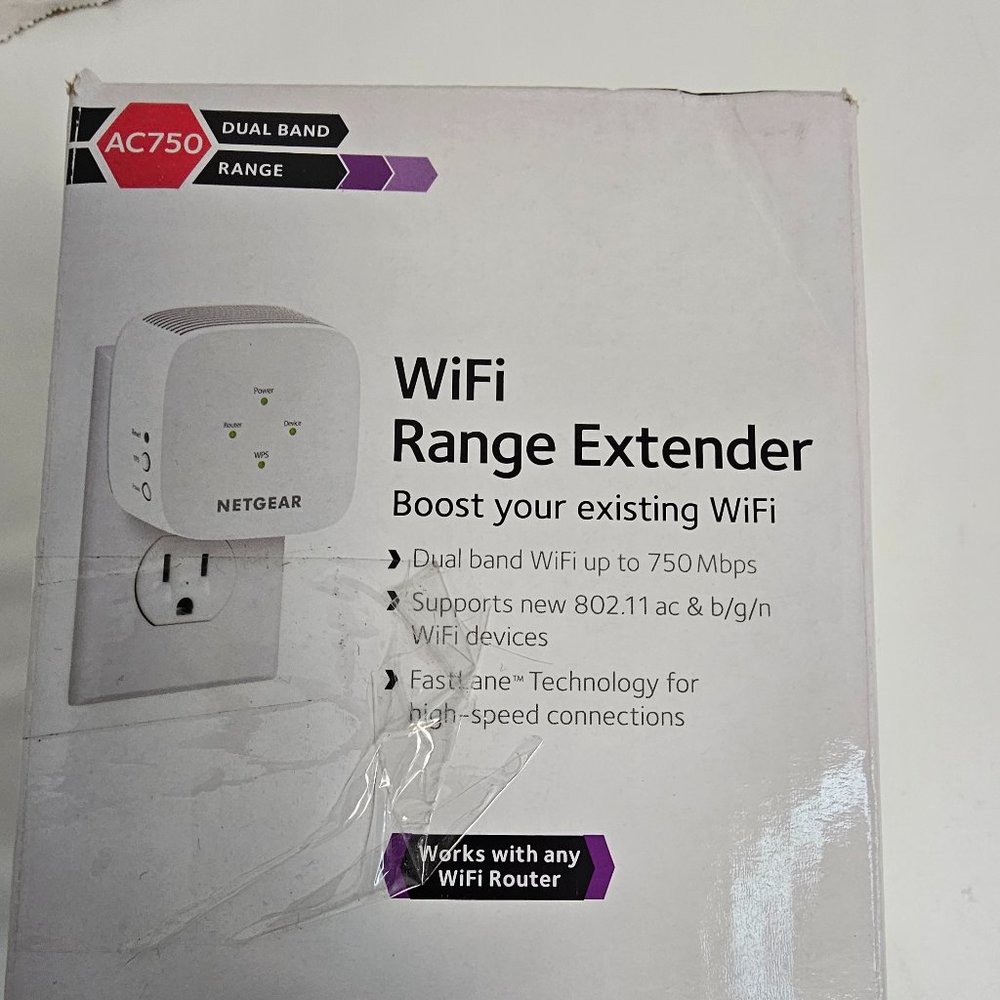 NETGEAR AC750 Dual-Band Wi-Fi Signal Repeater/Booster/Range Extender